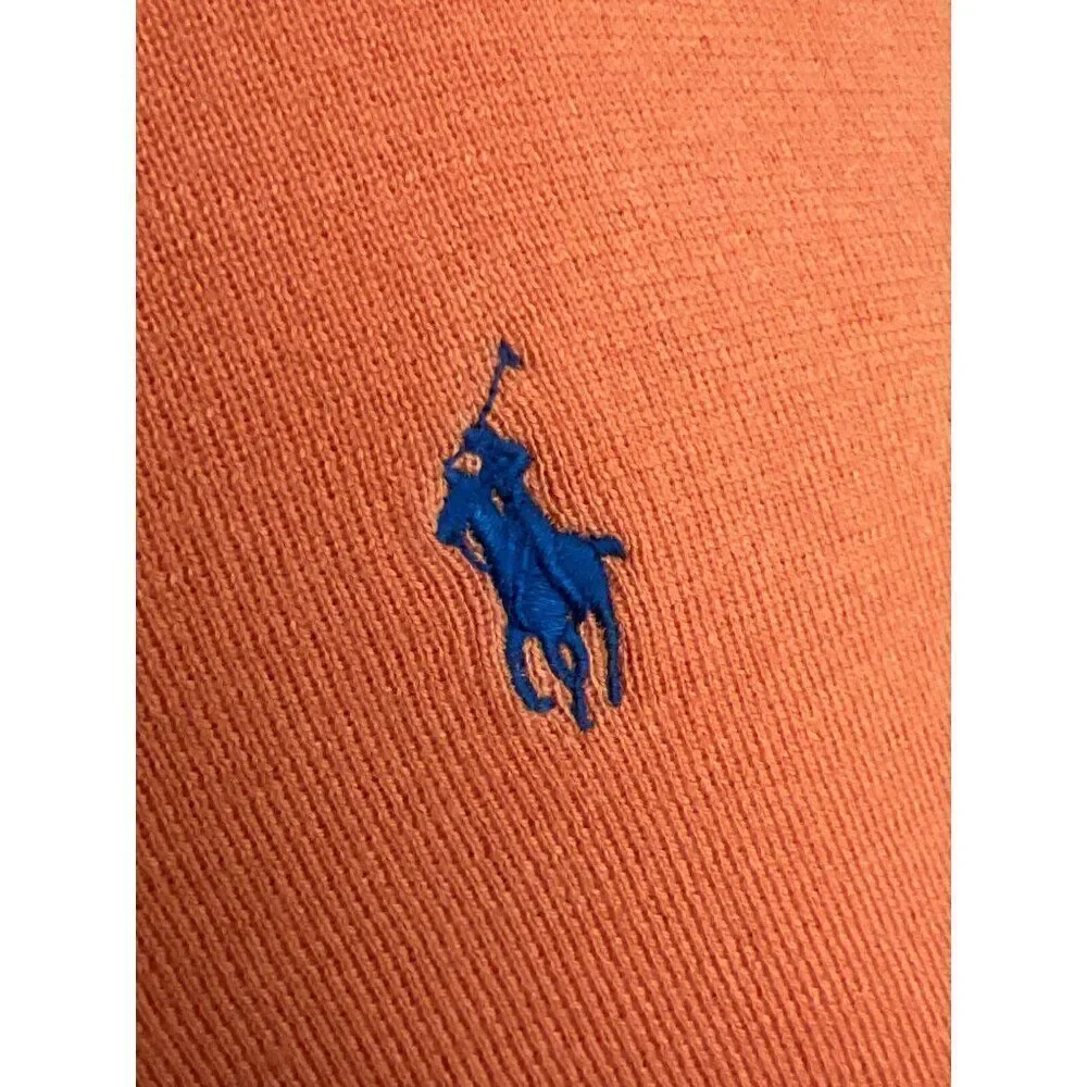Polo By Ralph Lauren Men Orange Long Sleeve Sweater Size L